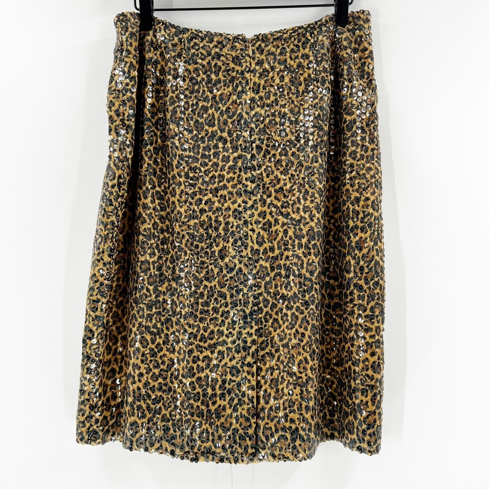 Carlisle Leopard Print Sequin Embellished Pencil … - image 2